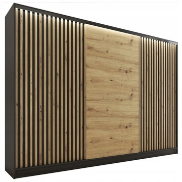 Szafa przesuwna z lamelami 280 cm LOFT artisan
