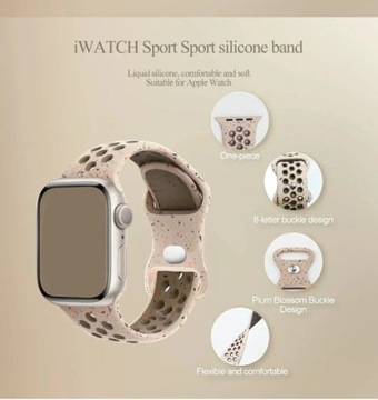 Apple Watch Nike Sport 42/44/45/49 мм бело-зеленый щит.
