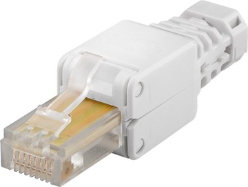 Beznarzędziowa wtyczka sieciowa RJ45 kAT 5e UTP
