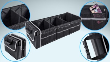 ORGANIZER TORBA DO BAGAŻNIKA SKŁADANA POJEMNA MOCNE RZEPY SZTYWNA JAKOŚĆ XL