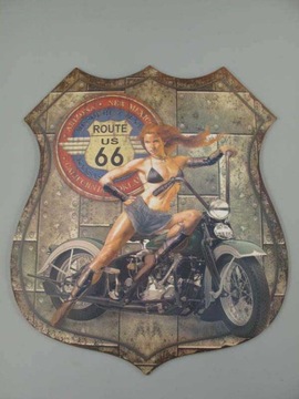BLASZANY SZYLD ROUTE 66 MOTOR MORTORCYCLES arizona
