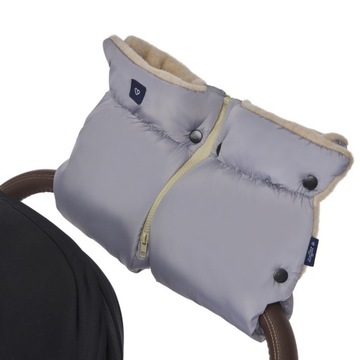 ZAFFIRO Муфта 2в1 двухсекционная для коляски премиум-класса ВОЛНА - ЧЕРНАЯ