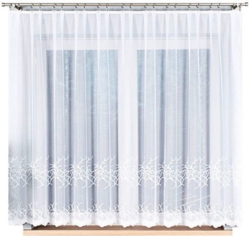 Bakaro Firana żakardowa wzór 23297 wys. 160cm, kolor biały (na metry)