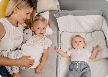 ДОПОЛНИТЕЛЬНАЯ КРОВАТЬ Lionelo Theo Travel Боковая кровать, РЕГУЛИРУЕМАЯ