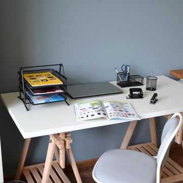 НАСТОЛЬНЫЕ ИНСТРУМЕНТЫ Органайзер Leviatan 3 отделения MESH металл СЕРЕБРЯНЫЙ