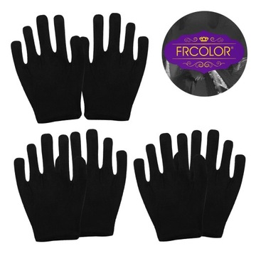 Женские тонкие хлопковые наушники, черные рабочие перчатки.