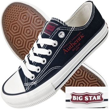 Trampki Big Star Damskie czarne tenisówki Klasyczne Stylowe NN274234 38