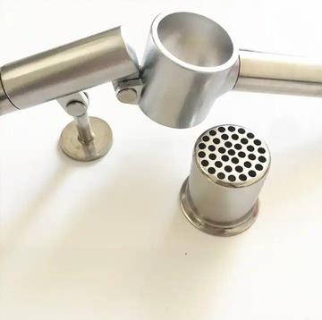 ЧЕСНОЧНЫЙ ПРЕСС, СОКОВЫЖИМКА, ИЗМЕЛЬЧИТЕЛЬ, НЕРЖАВЕЮЩАЯ СТАЛЬ, СТАЛЬНАЯ СКРЕДКА