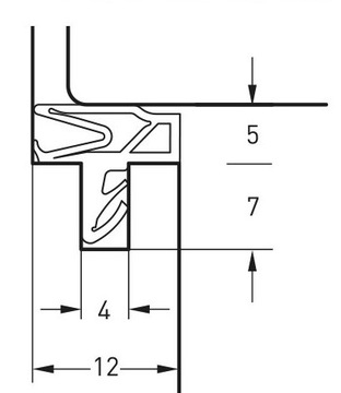 УПЛОТНИТЕЛЬ ДЛЯ МЕЖМЕЖУТОЧНЫХ ДВЕРЕЙ БЕЗ ФАЛЬЦА, КОРИЧНЕВЫЙ РУСТИК