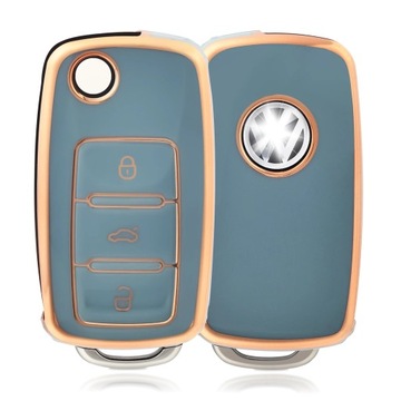 Etui na kluczyk samochodowy z ochroną 360 ° do volkswagena VW Polo Tiguan Passat B5 B6 B7