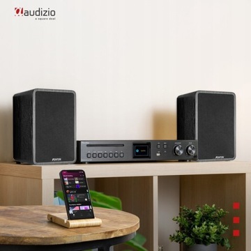 Zestaw stereo do domu, biura, gabinetu WIFI FM DAB+ CD BT USB 2x kolumna