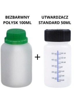 LAKIER BEZBARWNY POŁYSK 100 ML + UTWARDZACZ 50 ML DO ZAPRAWEK