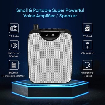 Усилитель голоса динамик SHIDU M500UHF 2000мАч 10Вт