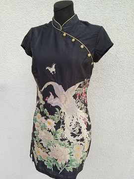 XS/S TOPSHOP ORIENTALNA SUKIENKA KIMONO QIPAO CHINA STYLE