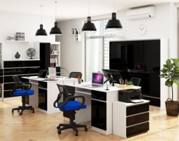 СОВРЕМЕННЫЙ ОФИСНЫЙ КНИЖНЫЙ ШКАФ == С ГЛЯНЦЕВОЙ ДВЕРЬЮ