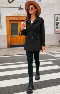 SHEIN KURTKA DAMSKA CZARNA ROZM. M 587