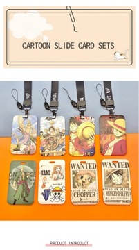 Цельный мужской держатель для визитных карточек Луффи, мультяшный аниме, кредитная карта, банковский идентификатор