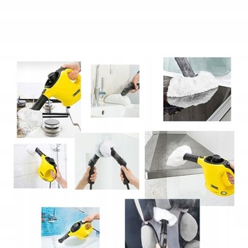 Ручная паровая щетка KARCHER с 4 паровыми салфетками.