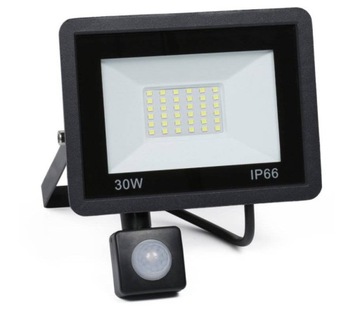 HALOGEN NAŚWIETLACZ 30W LED ZEWNĘTRZNY LAMPA CZUJNIK RUCHU ZMIERZCHU GARAŻ