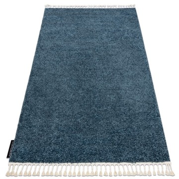 Dywan MAROKO frędzle shaggy 80x150 blue #GR3837