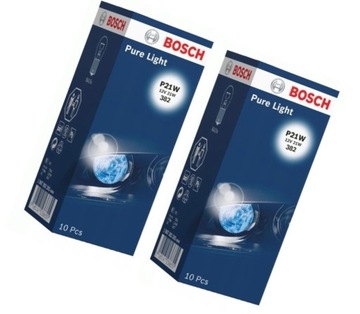 BOSCH PURE LIGHT ЛАМПОЧКА P21W 12V 21W BA15S - 20 ШТУК 