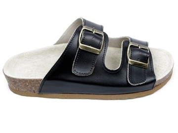 ПРОБКОВЫЕ ОРТОПЕДИЧЕСКИЕ ШЛЕПКИ - ЧЕРНЫЕ 47