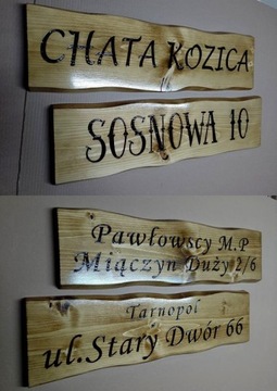 Деревянная вывеска-адресная табличка, 70 см.