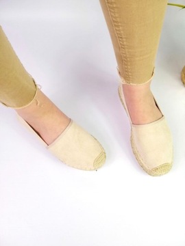 ЭСПАДРИЛИ НА ПЛАТФОРМЕ БЕЖЕВЫЕ ЗАМШЕВЫЕ БАЛЕРИНЫ Размер 39