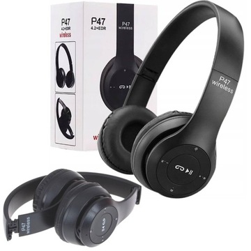 SŁUCHAWKI BEZPRZEWODOWE NAUSZNE BLUETOOTH P47 MP3