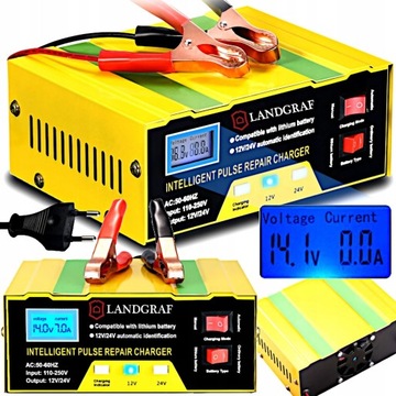 PROSTOWNIK SAMOCHODOWY AUTOMATYCZNY FUNKCJA NAPRAWY 12V 24V Mikroprocesor