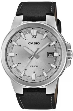 STALOWY KLASYCZNY ZEGAREK CASIO MTP-E173L -7A DATA