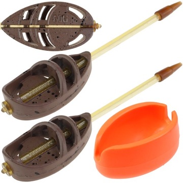 Podajnik koszyk koszyczek 2x 60 g Method Feeder dystansowy z lotką foremka