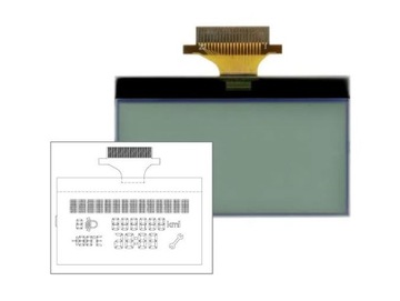 WYŚWIETLACZ LCD FIAT GRANDE PUNTO FIORINO DOBLO
