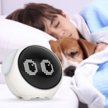 Zegarek Dziecięcy Podświetlany Budzik Emoji LED Cyfrowy budzik USB