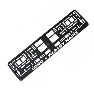 Ramka tablicy rejestracyjnej WŁASNY NAPIS LOGO