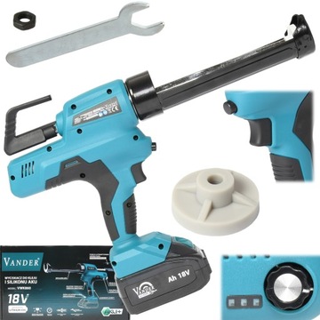 WYCISKACZ PISTOLET DO KLEJU SILIKONU AKU 2.0Ah 18V