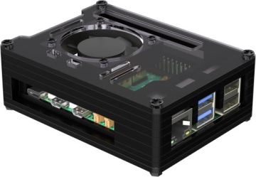 Корпус для Raspberry Pi 5 с вентилятором и медными радиаторами 8GB 4GB