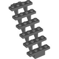 Lego 30134 DBG szary, schody, Stairs 7x4x6 NOWE