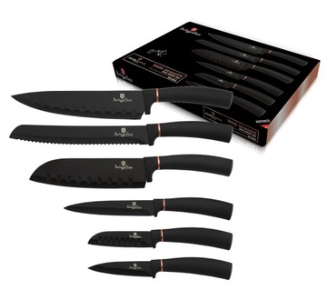 Zestaw noży 6 ele. BERLINGER HAUS Black Rosegold BH-2337