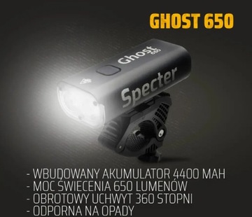 Лампа BIKE SPECTER USB LED Ghost650 фонарик для велосипедного освещения