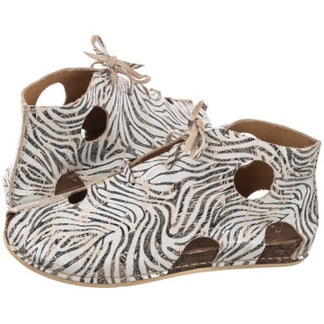 Buty Damskie Botki Trzewiki Maciejka Zebra 03426