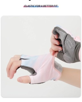 Женские спортивные перчатки для занятий йогой, противоскользящие и амортизирующие полупальцы.