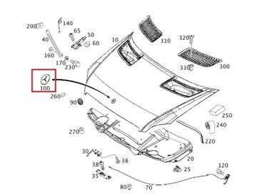MERCEDES SPRINTER 906 ZNAK HVĚZDA KAPOTY BLUE ORIGINÁLNÍ