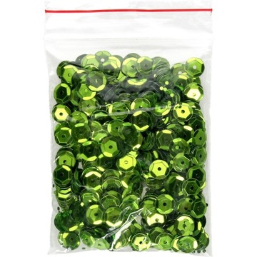 Cekiny błyszczące 8mm jasno zielone B100 BREWIS