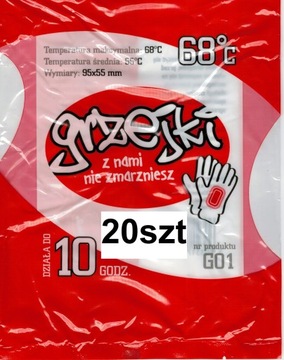 Ogrzewacze grzejki do rąk, dłoni, rękawiczek 10par