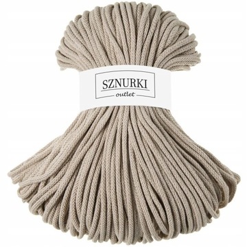 Sznurki OUTLET bawełniany do makramy 5mm Beżowy
