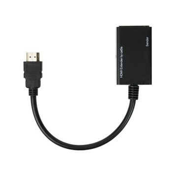 КАБЕЛЬ-ПРЕОБРАЗОВАТЕЛЬ HDMI-LAN С ИСПОЛЬЗОВАНИЕМ ВИТОЙ ПАРЫ RJ45, 30 М