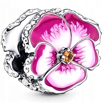 ПОДВЕСКИ СЕРЕБРЯНЫЕ АНЮТИНКИ С РОЗОВЫМИ ЦВЕТАМИ КУЛОН-БУСИНЫ