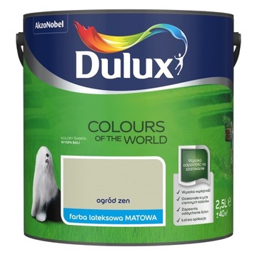 Dulux Kolory Świata Farba Lateksowa Ogród Zen 2,5L