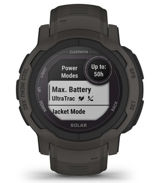 Графитовые умные часы GARMIN Instinct 2 с солнечной батареей